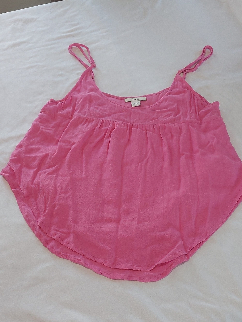 BAR lll Pink Tank Top Size M .Straps Are Adjustable .